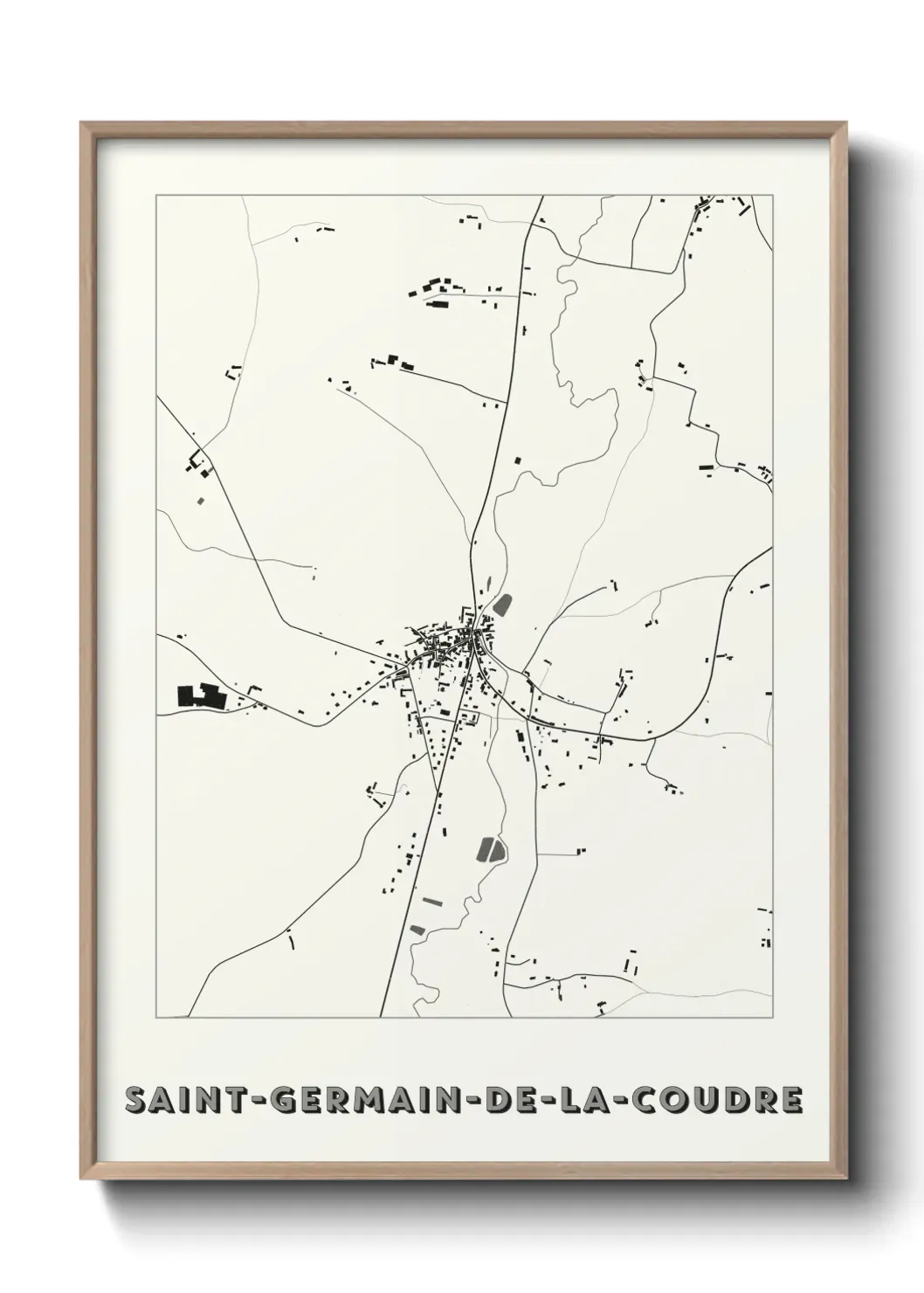 Un poster carte Saint-Germain-de-la-Coudre