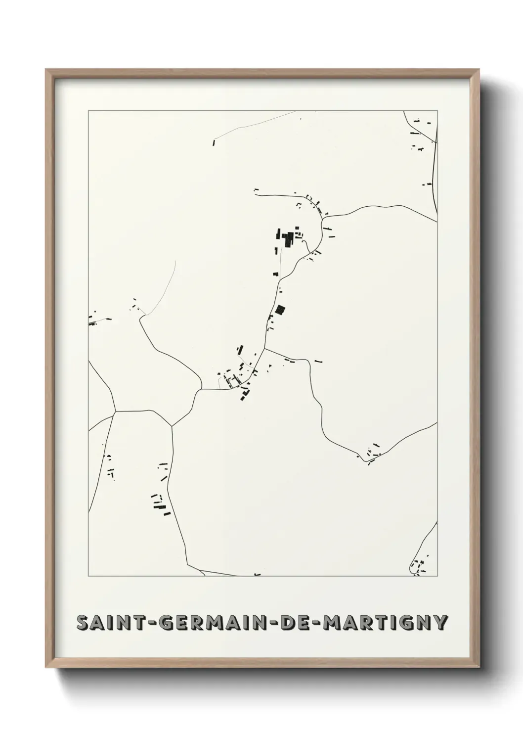 Un poster carte Saint-Germain-de-Martigny