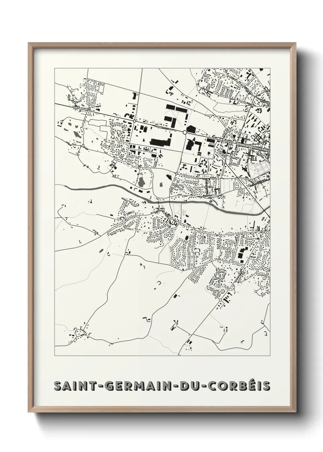 Un poster carte Saint-Germain-du-Corbéis