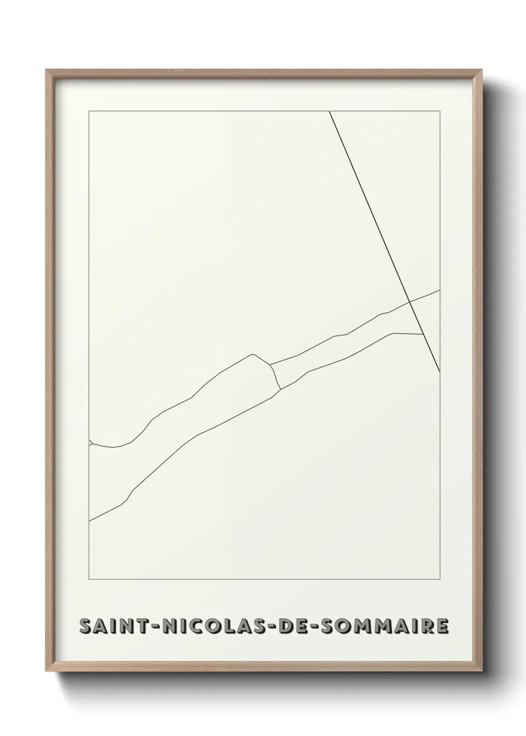 Un poster carte Saint-Nicolas-de-Sommaire