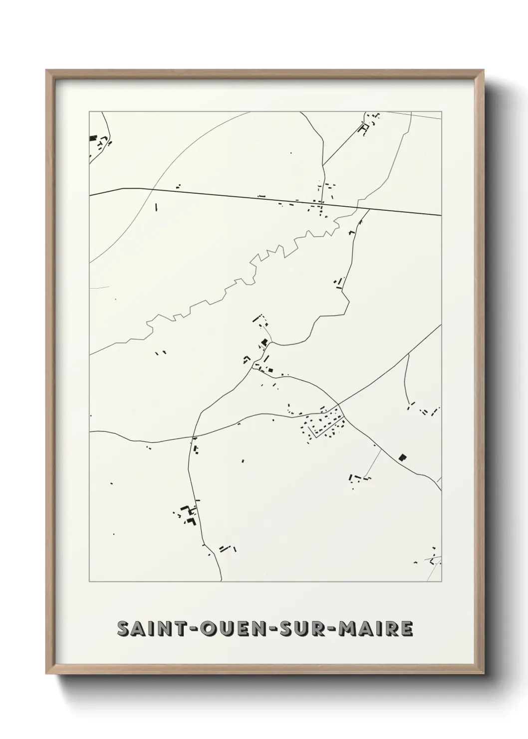 Un poster carte Saint-Ouen-sur-Maire