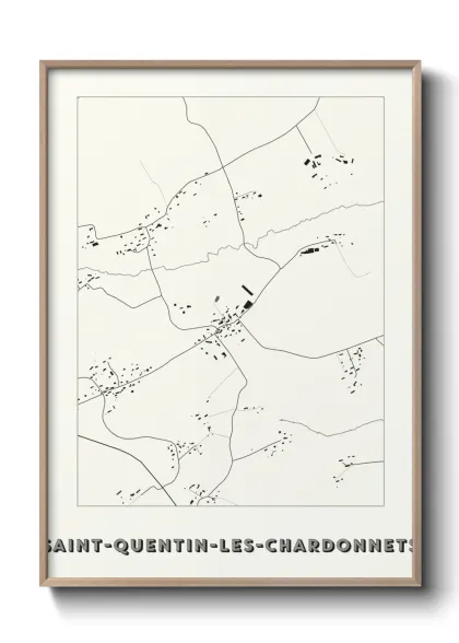 Une affiche de carte sur Saint-Quentin-les-Chardonnets