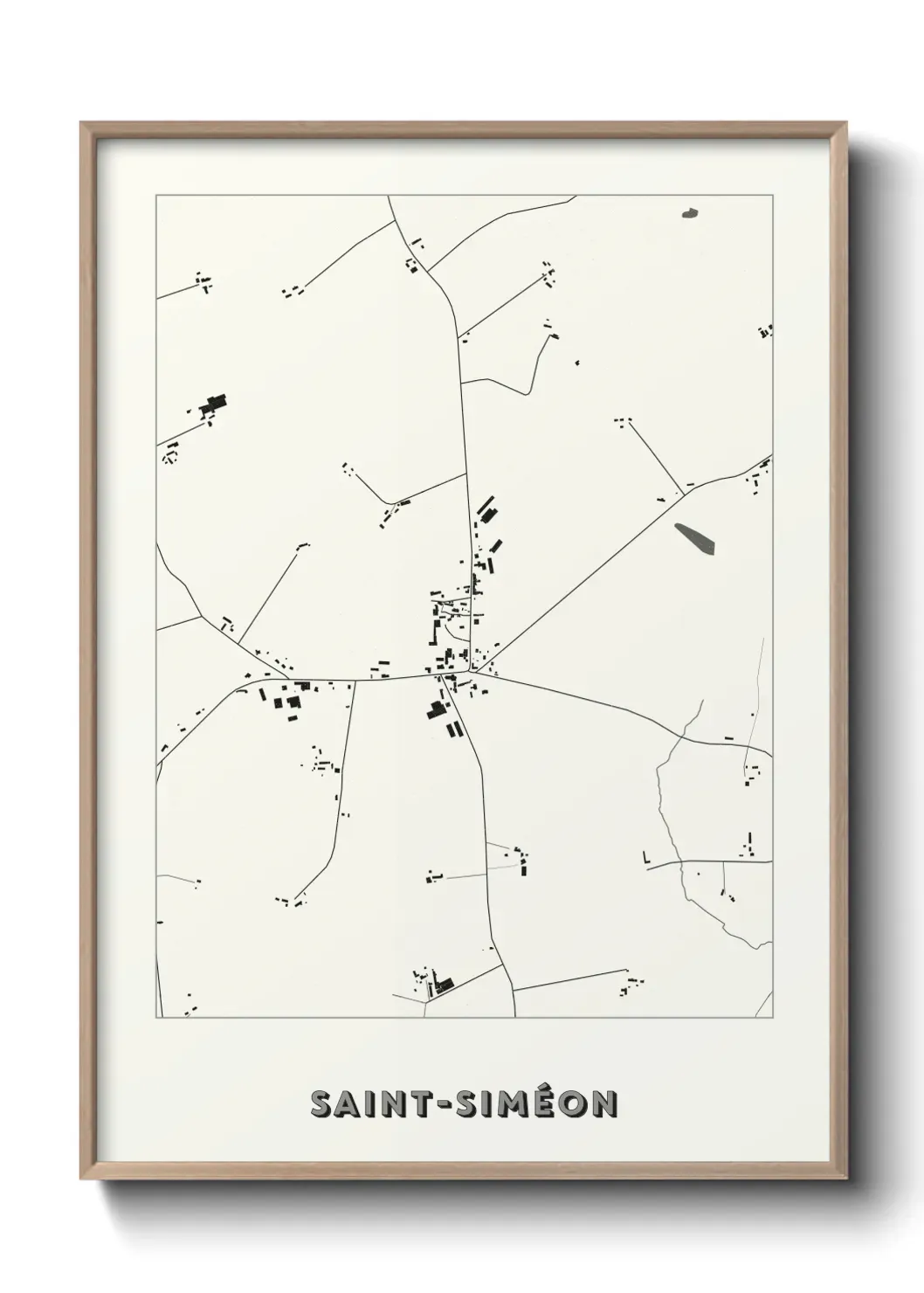Un poster carte Saint-Siméon