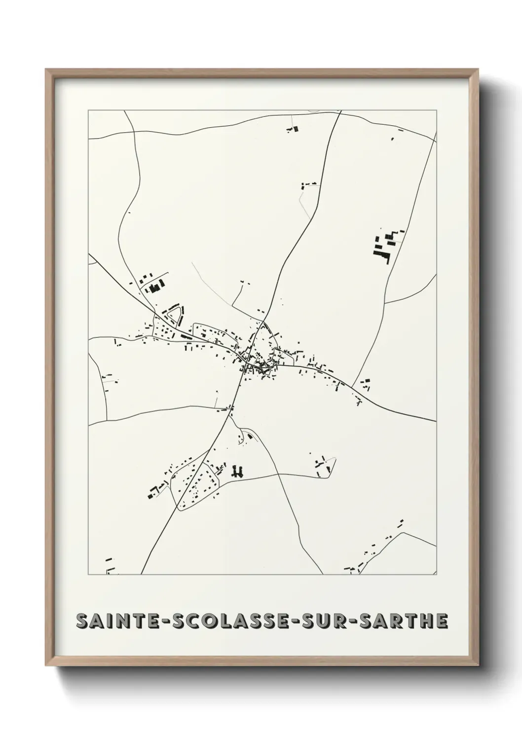 Un poster carteSainte-Scolasse-sur-Sarthe