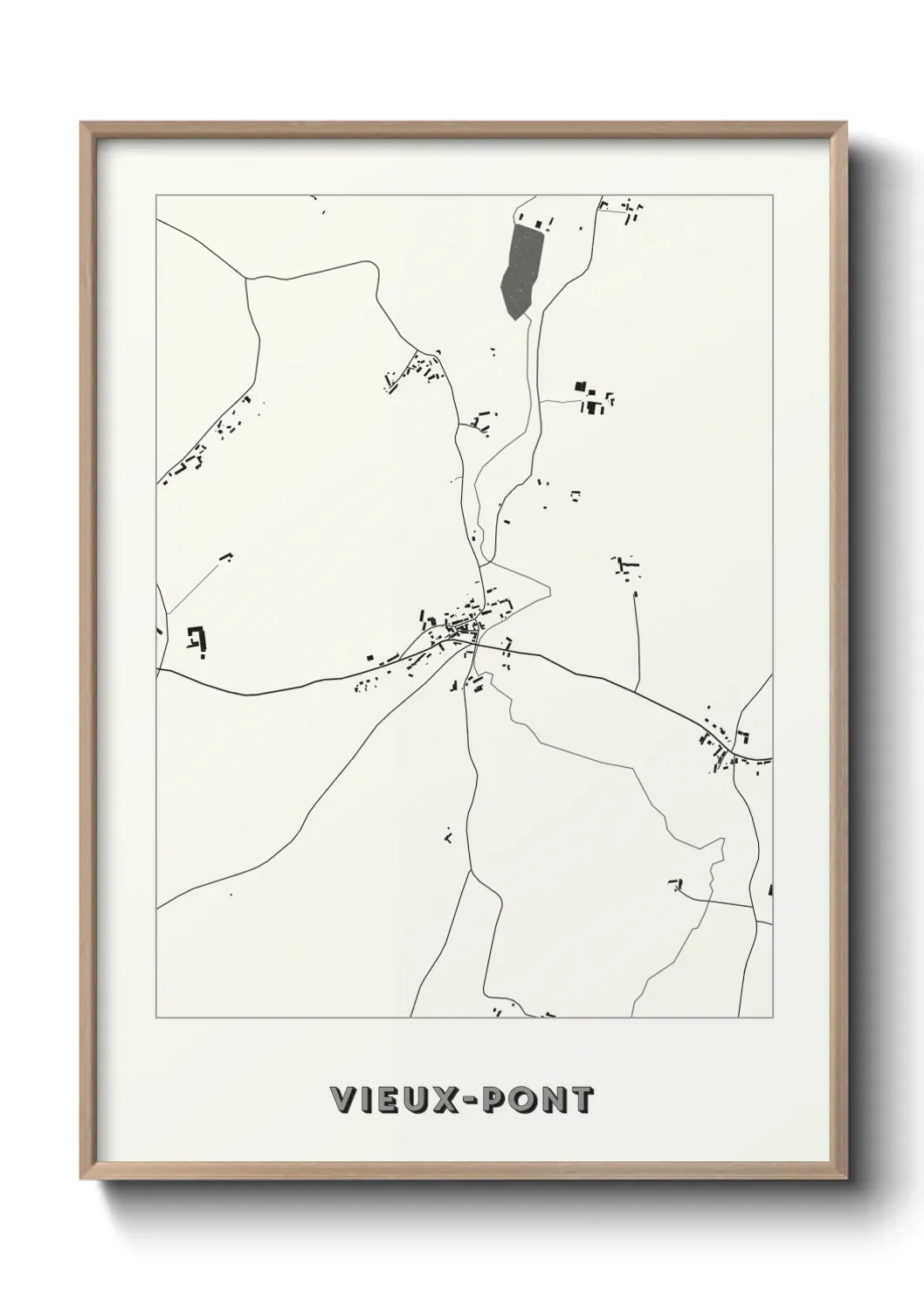Un poster carte Vieux-Pont