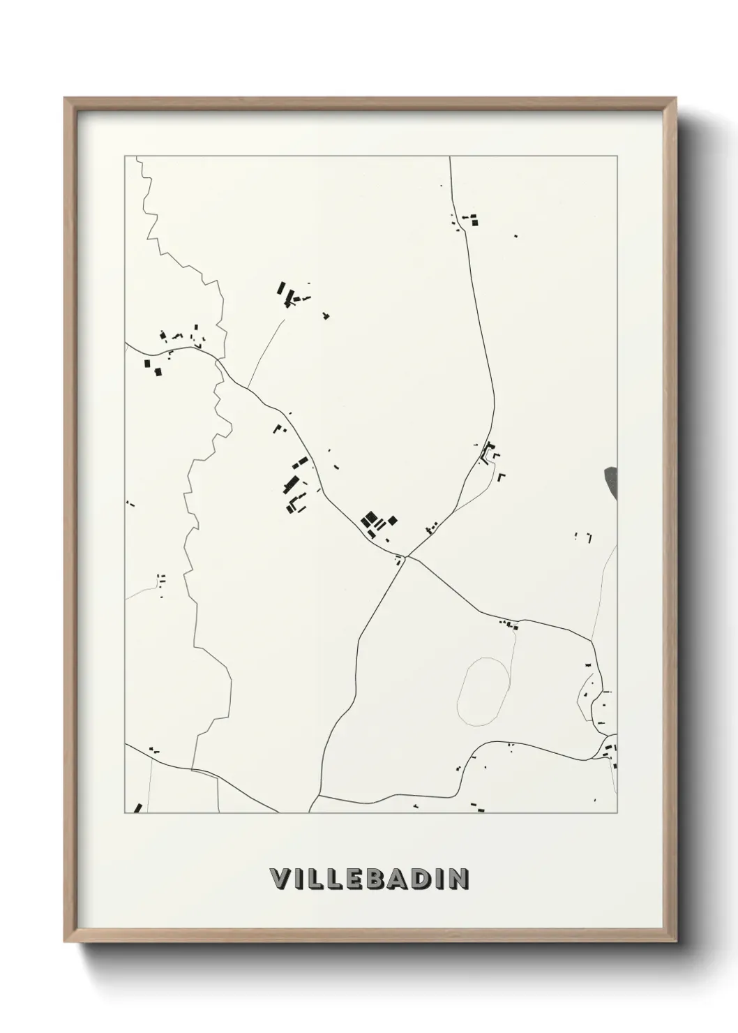 Un poster carte Villebadin
