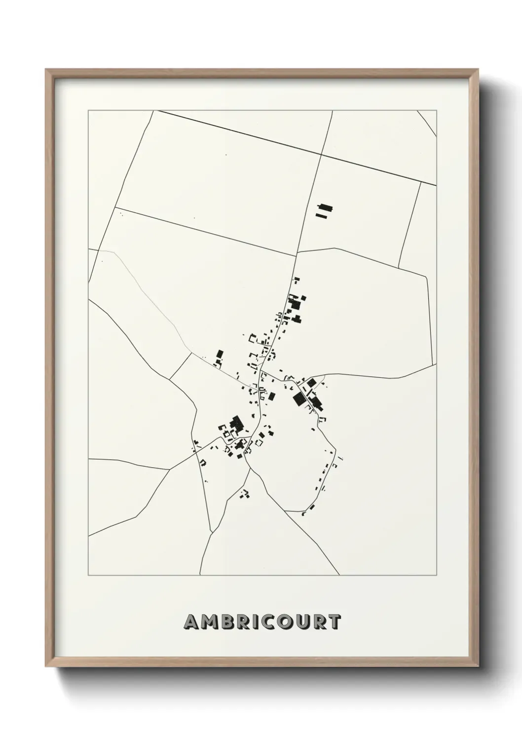 Un poster carte Ambricourt