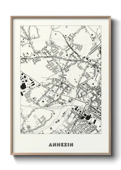 Une affiche de carte sur Annezin