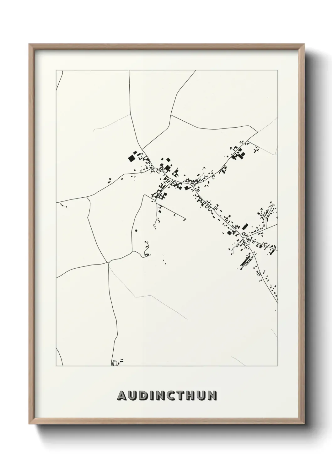 Un poster carte Audincthun