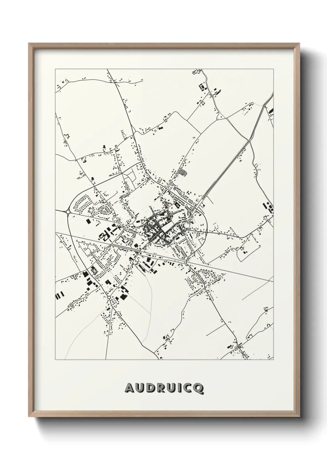 Un poster carte Audruicq