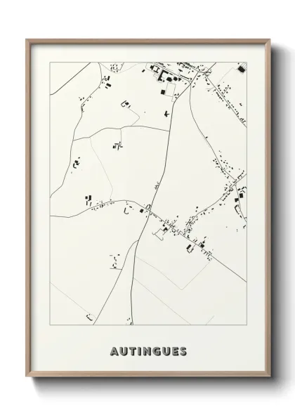 Une affiche de carte sur Autingues