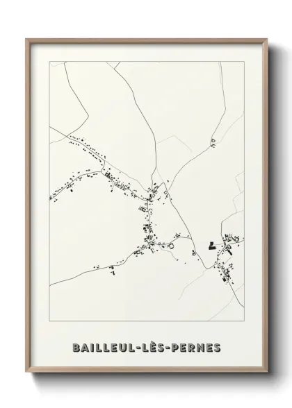 Une affiche de carte sur Bailleul-lès-Pernes