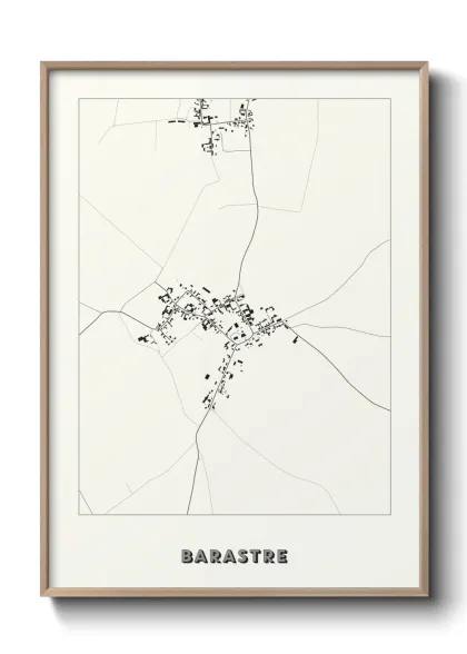 Une affiche de carte sur Barastre