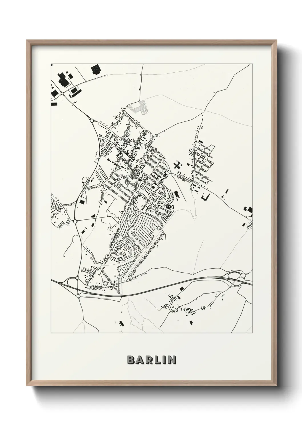Un poster carte Barlin