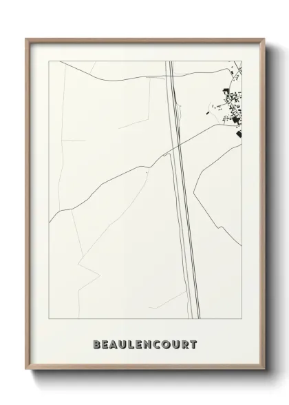 Une affiche de carte sur Beaulencourt