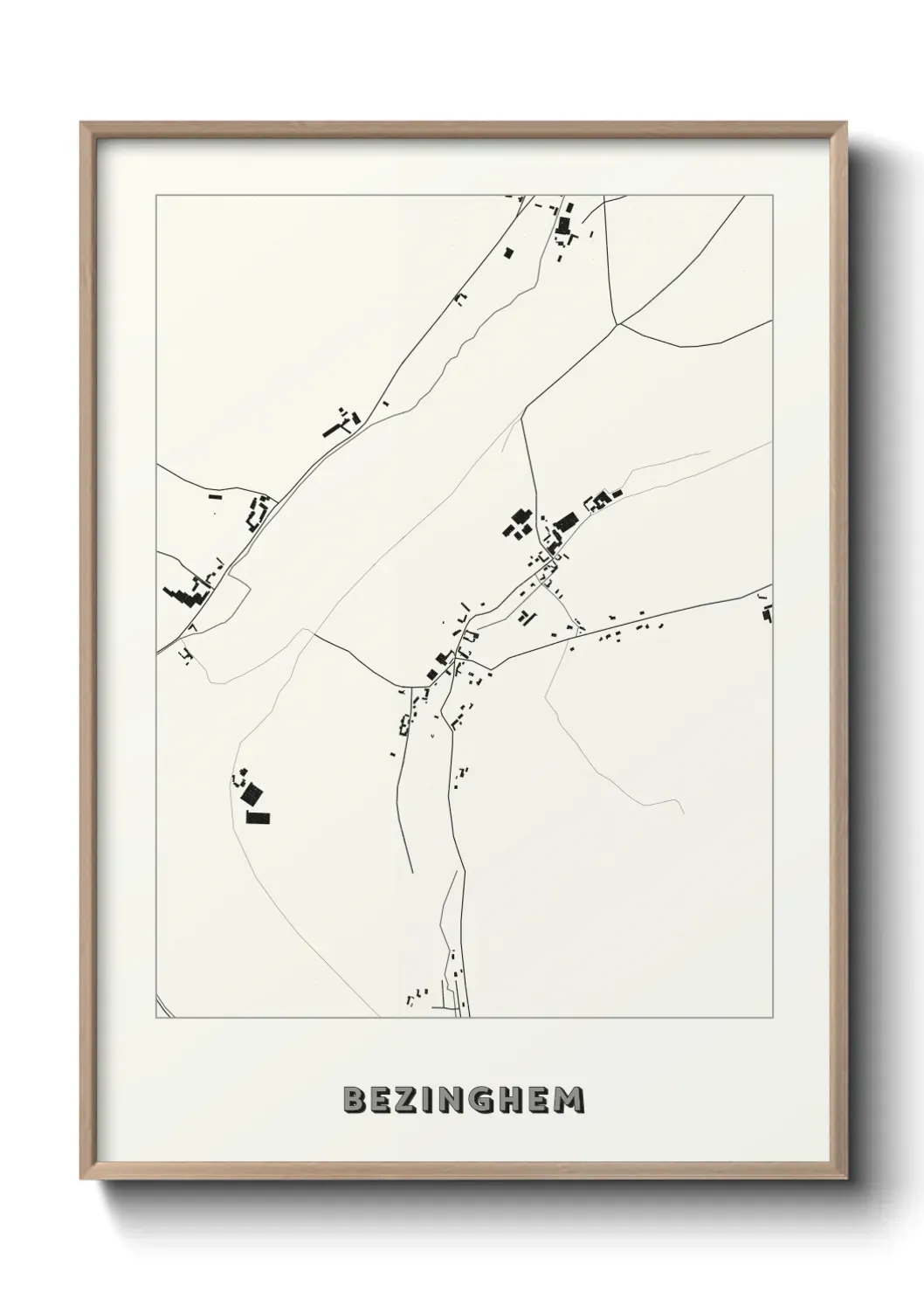 Un poster carte Bezinghem