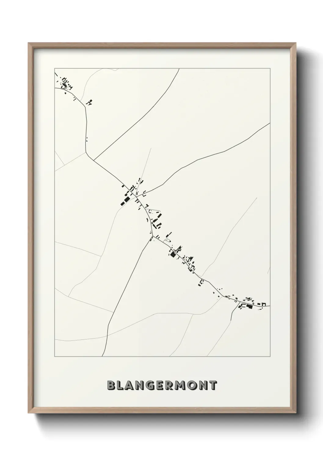 Un poster carte Blangermont