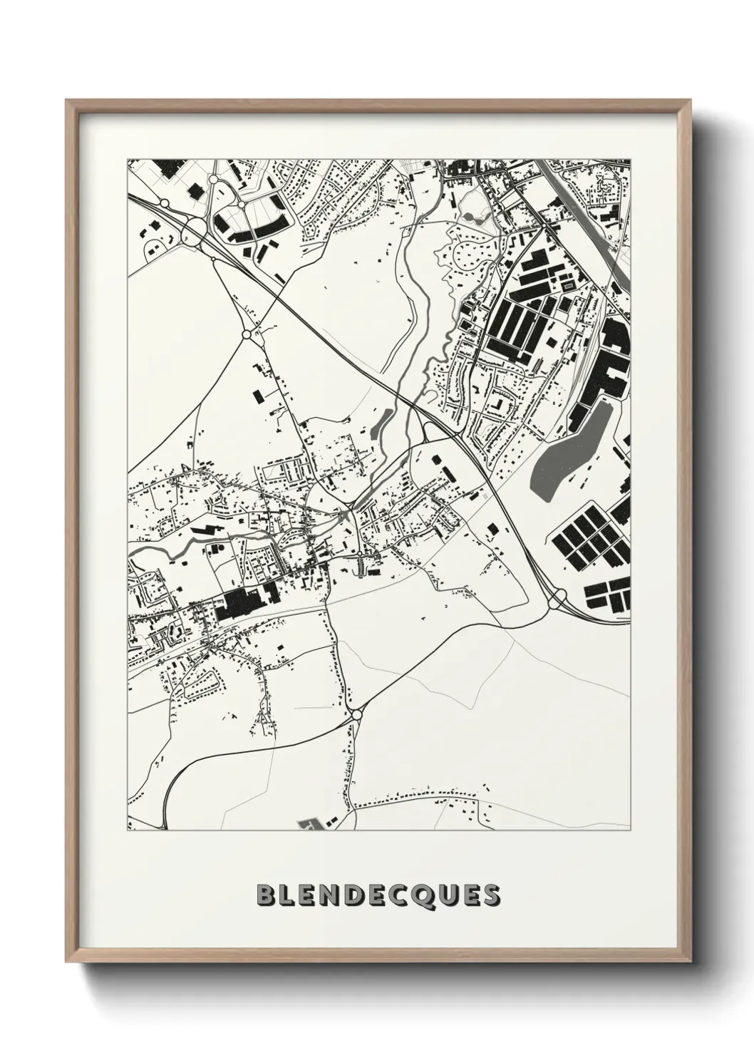Un poster carte Blendecques