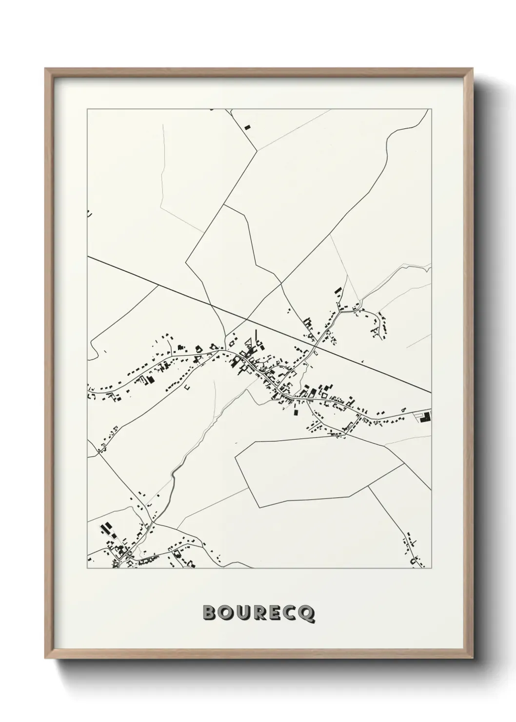 Un poster carte Bourecq