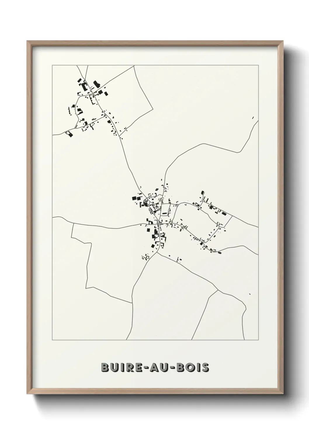 Un poster carte Buire-au-Bois