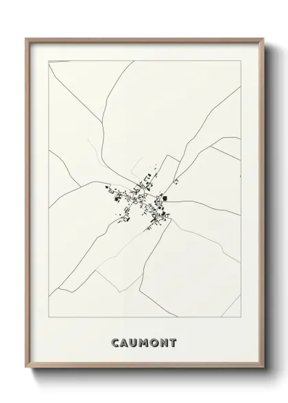Une affiche de carte sur Caumont