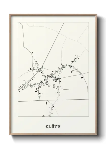 Une affiche de carte sur Cléty