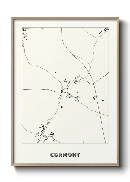 Une affiche de carte sur Cormont