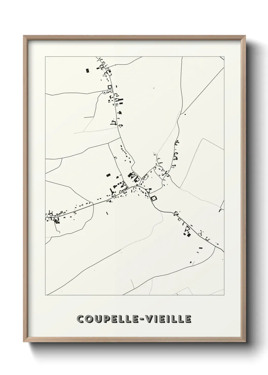 Un poster carteCoupelle-Vieille