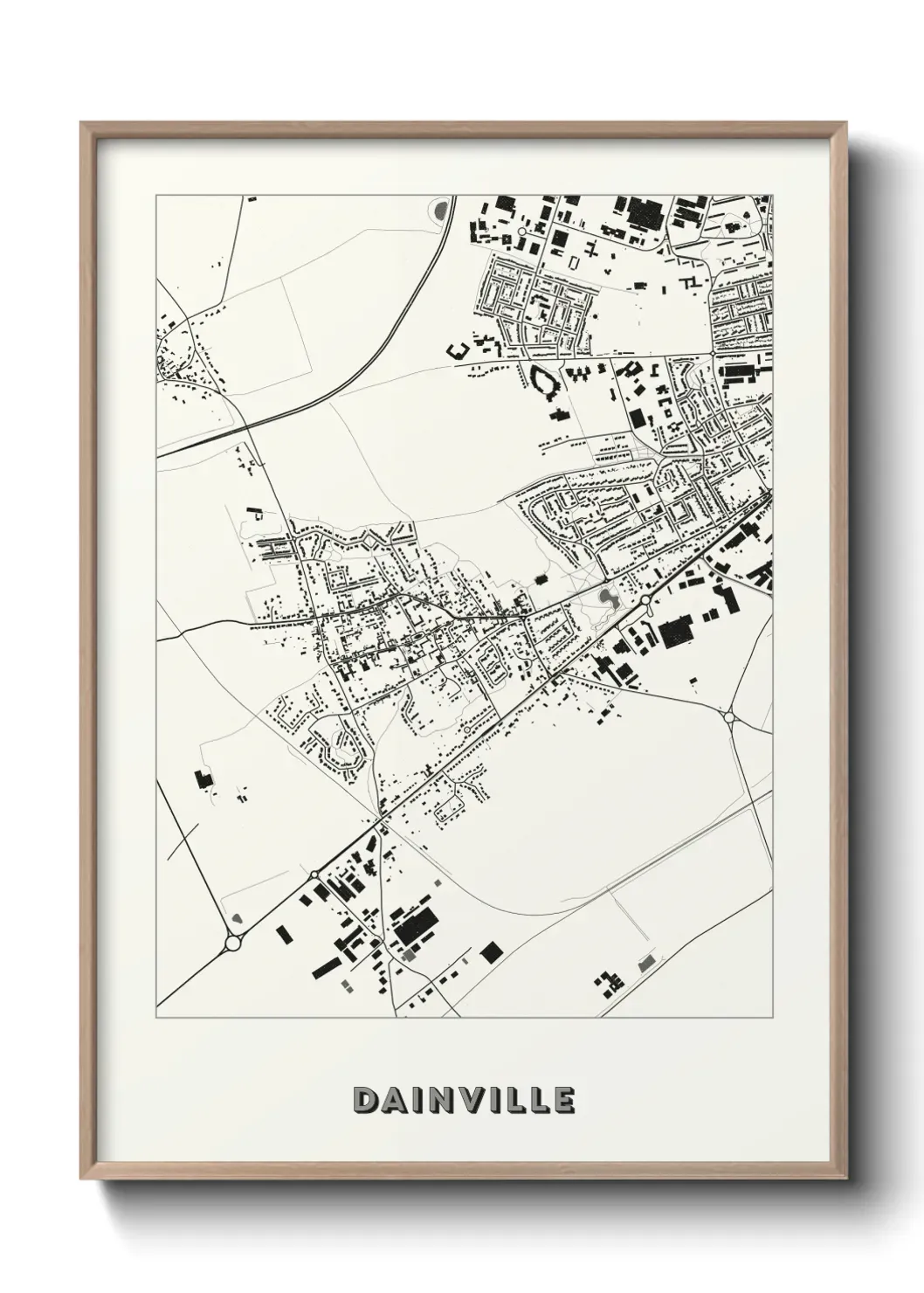 Un poster carte Dainville
