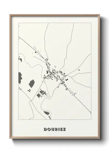 Une affiche de carte sur Douriez