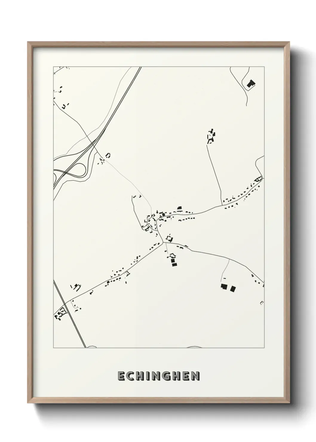 Un poster carte Echinghen