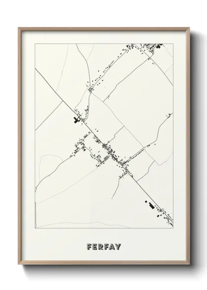 Une affiche de carte sur Ferfay
