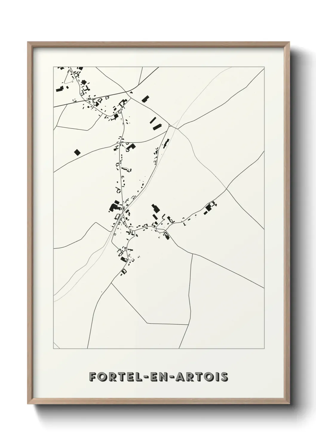 Un poster carte Fortel-en-Artois
