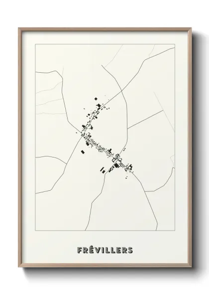Une affiche de carte sur Frévillers