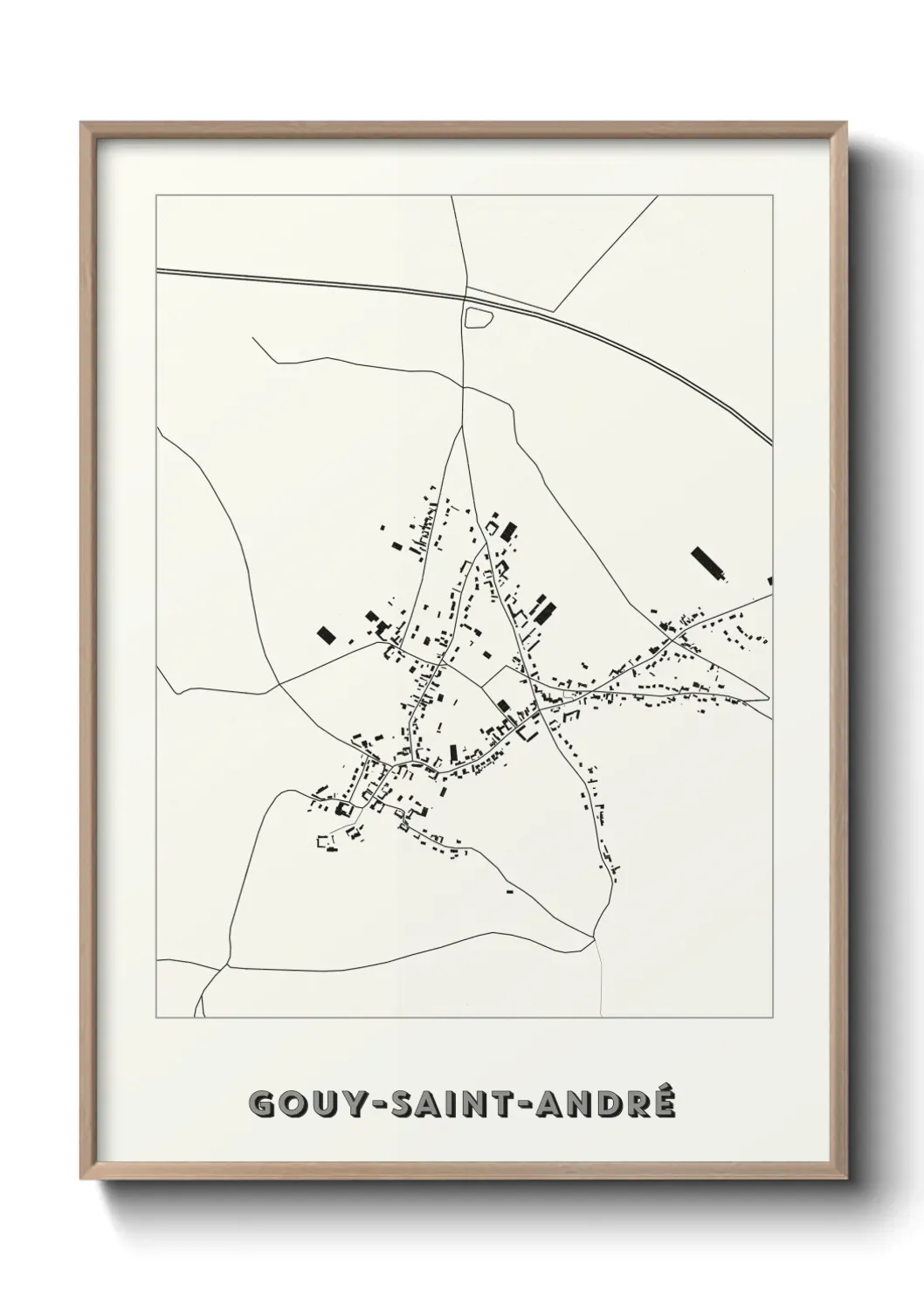 Un poster carte Gouy-Saint-André