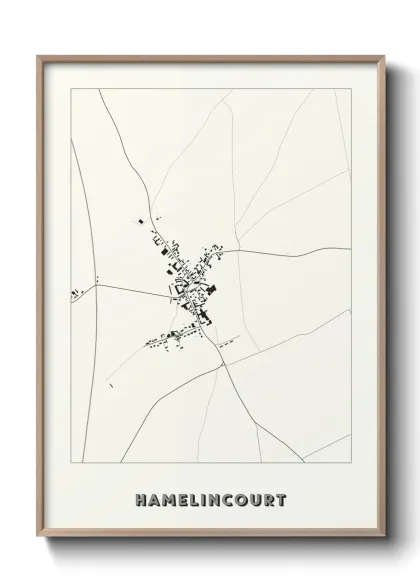 Une affiche de carte sur Hamelincourt
