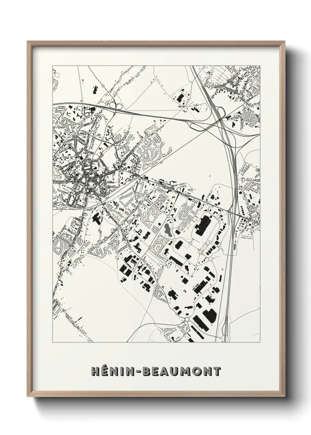 Un poster carte Hénin-Beaumont