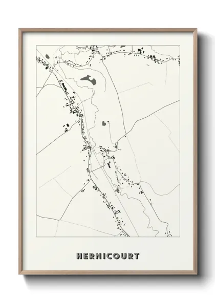 Une affiche de carte sur Hernicourt