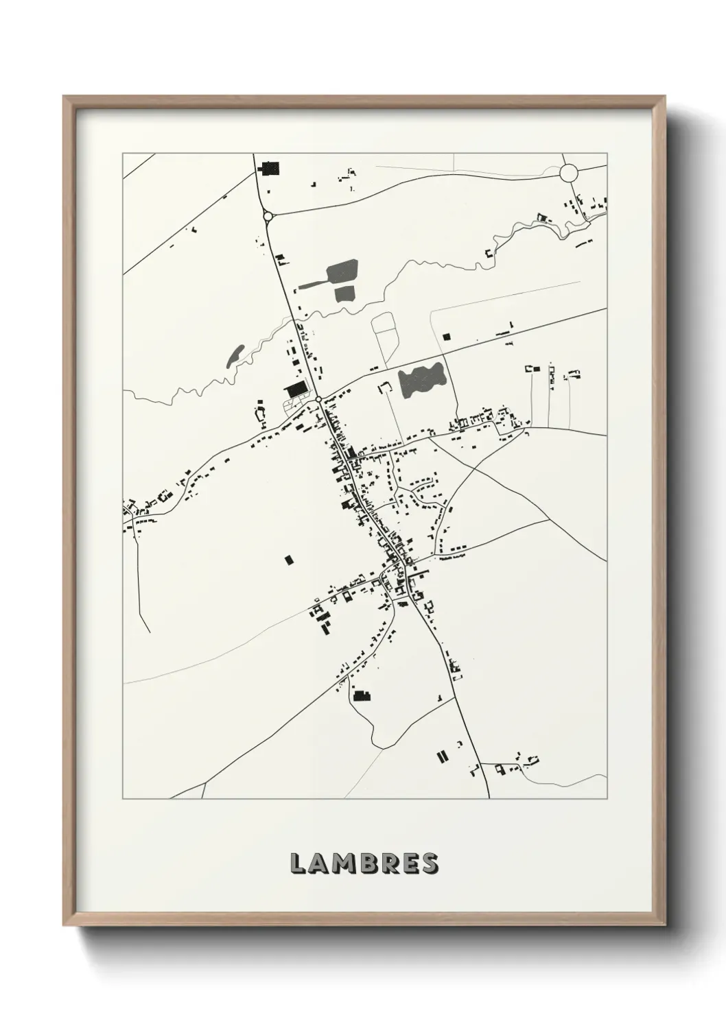 Un poster carte Lambres