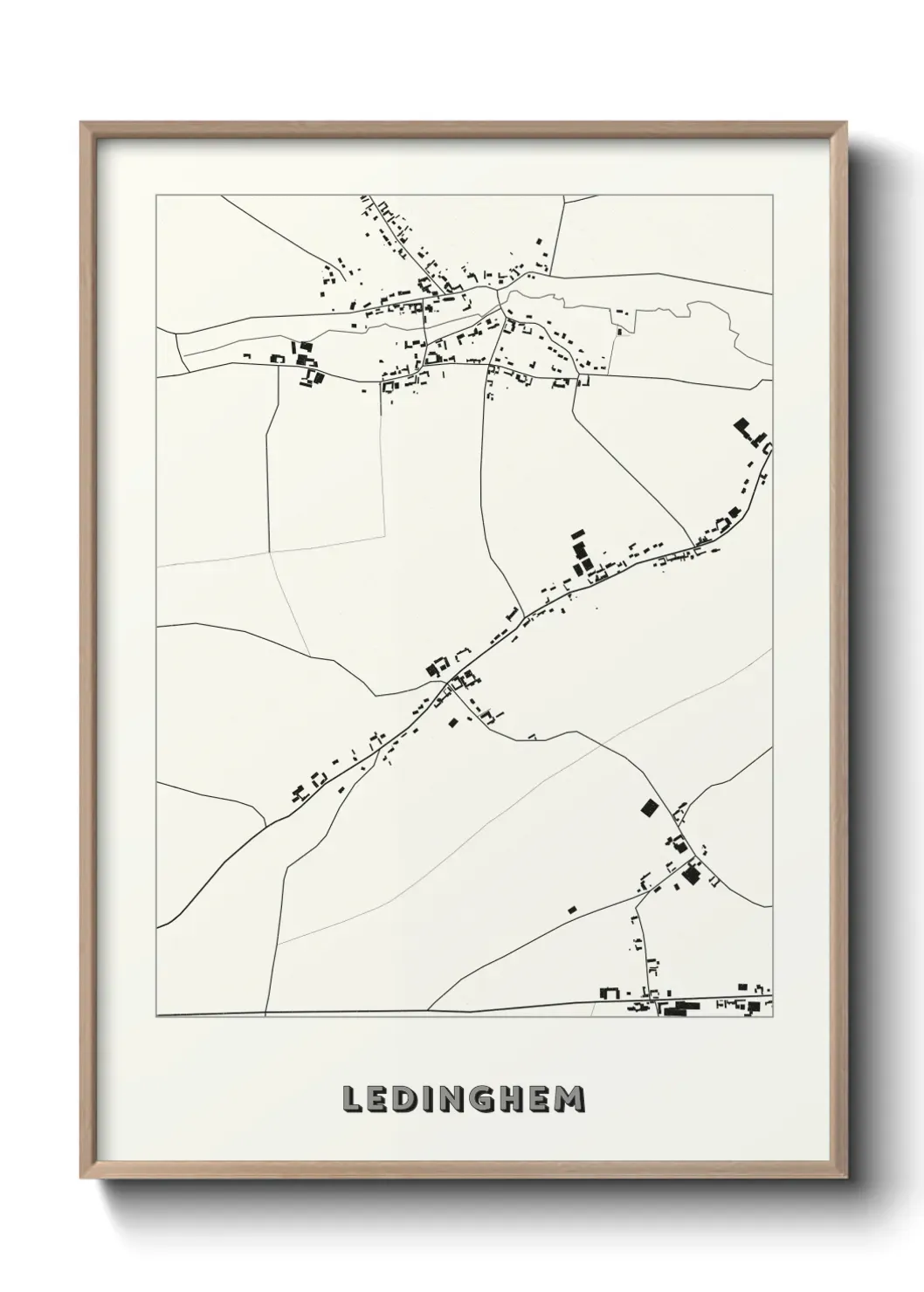 Un poster carte Ledinghem
