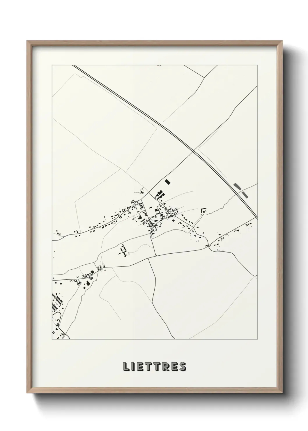 Un poster carte Liettres