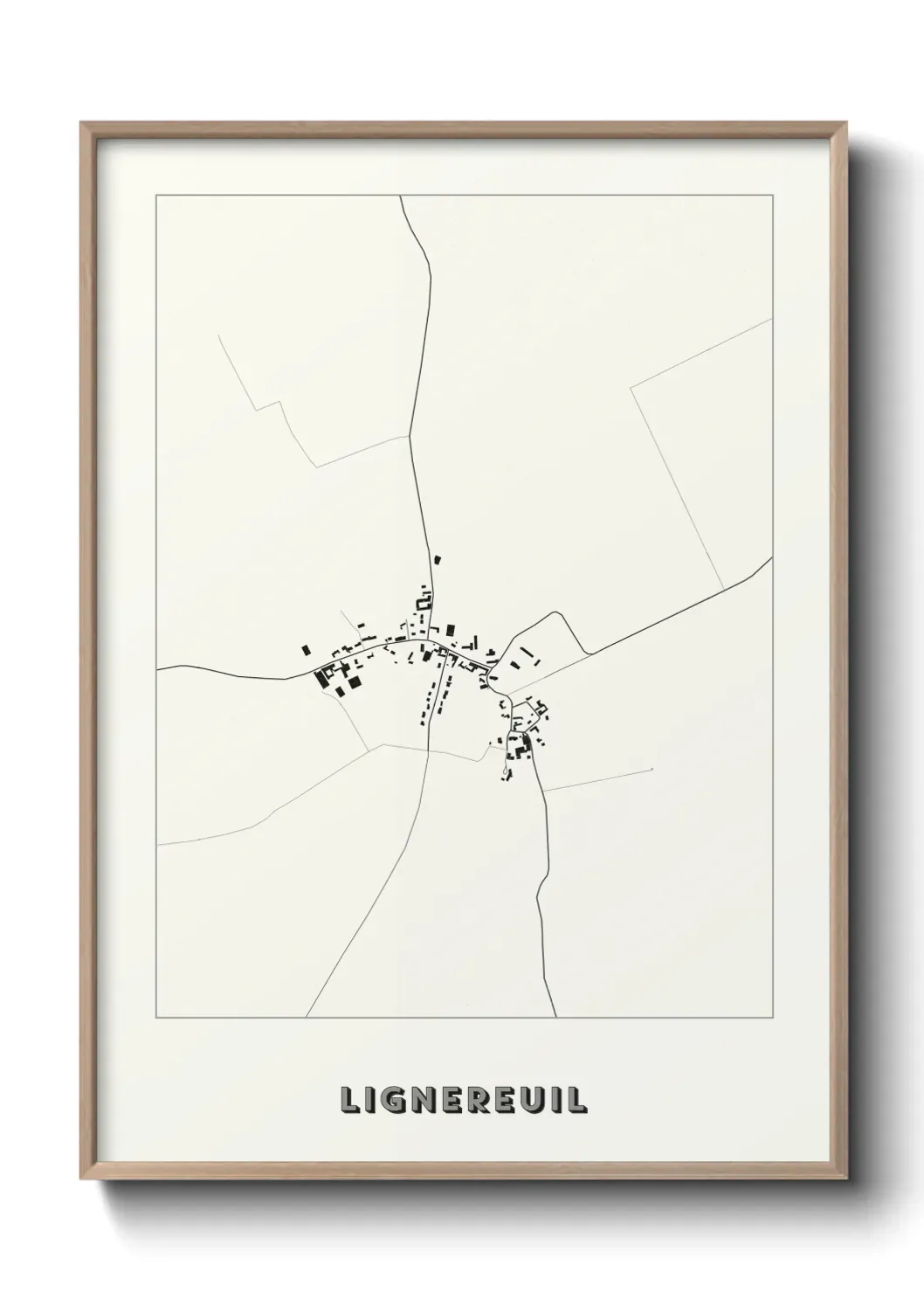 Un poster carte Lignereuil