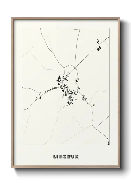 Une affiche de carte sur Linzeux