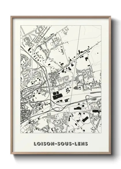 Une affiche de carte sur Loison-sous-Lens