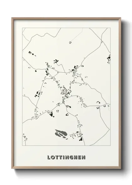 Une affiche de carte sur Lottinghen