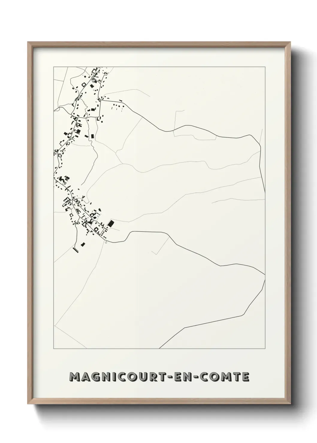 Un poster carte Magnicourt-en-Comte