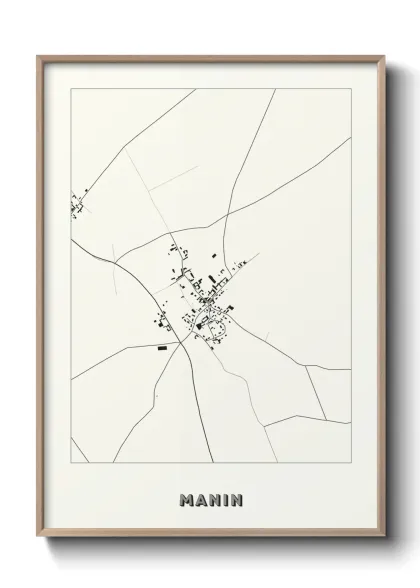 Une affiche de carte sur Manin