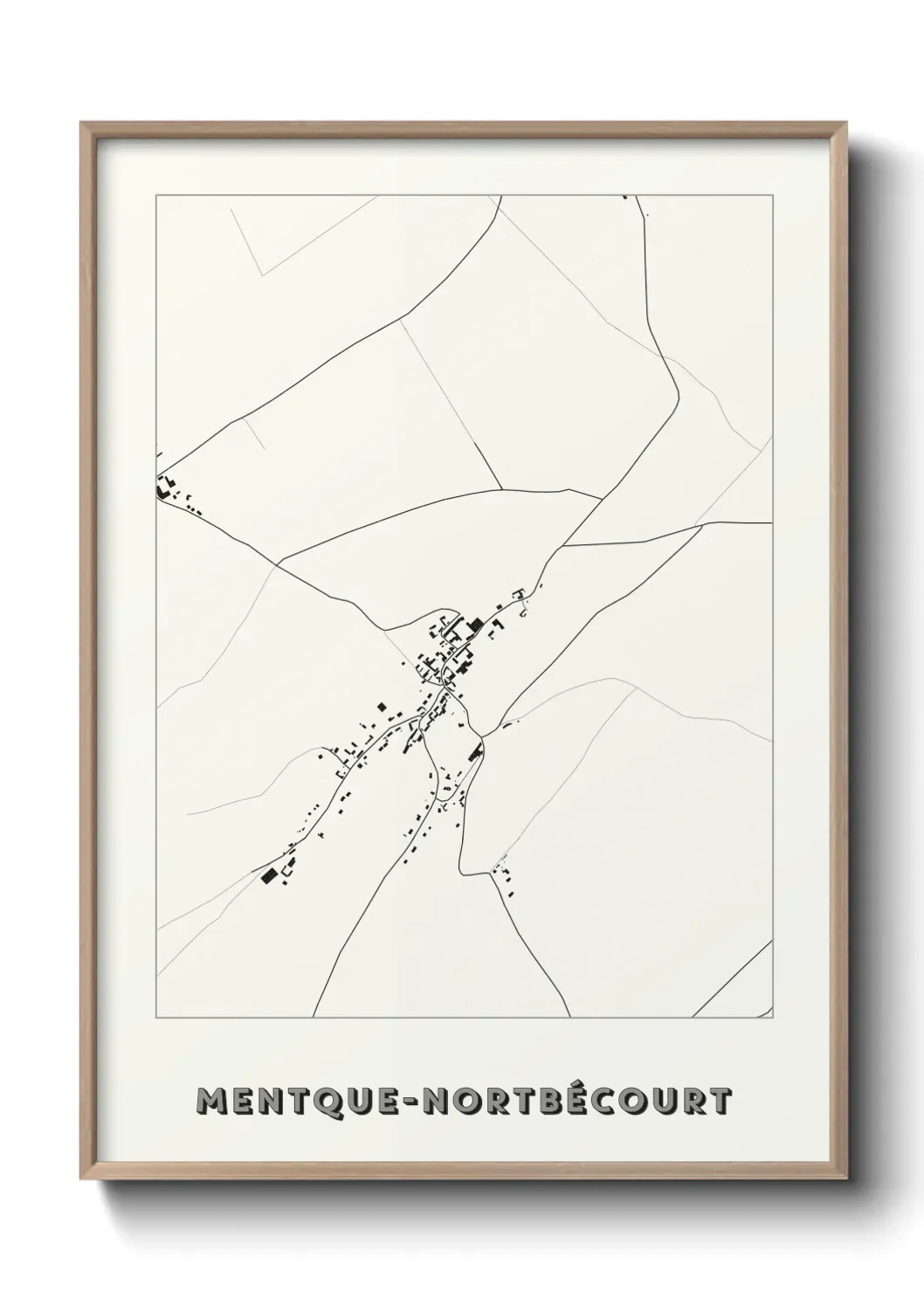 Un poster carte Mentque-Nortbécourt