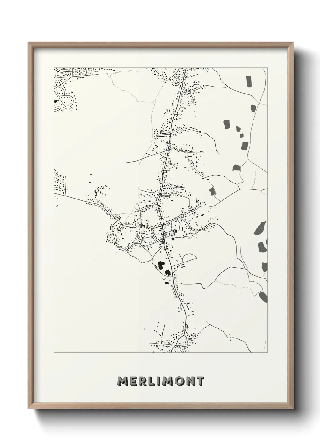 Un poster carte Merlimont