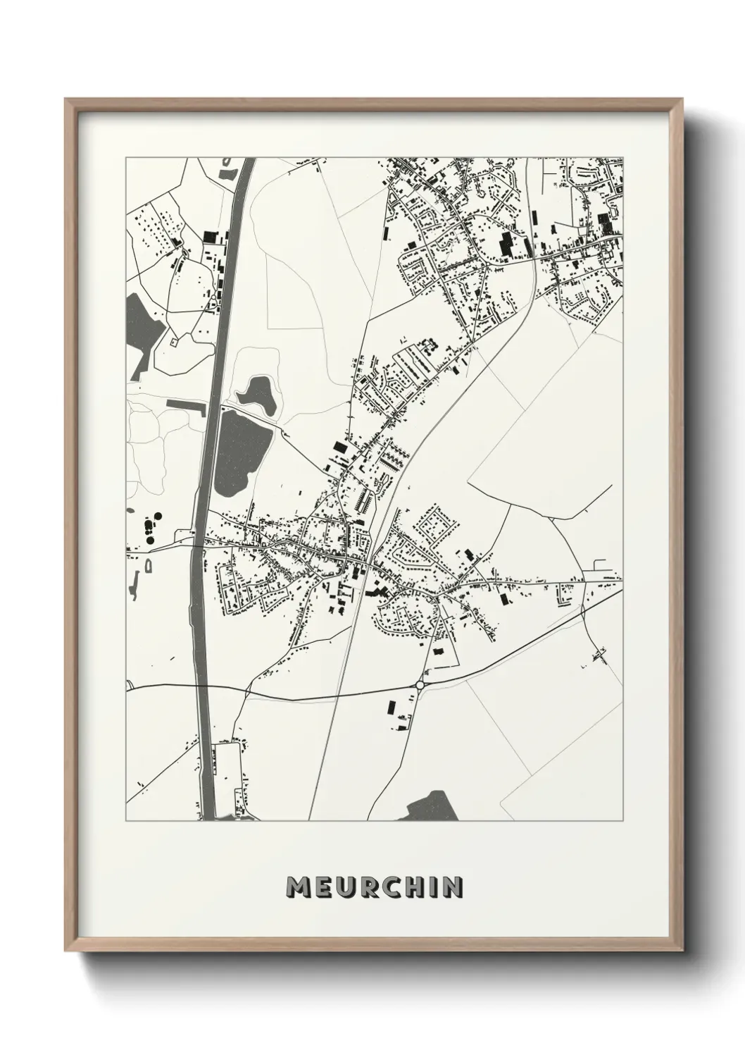 Un poster carte Meurchin